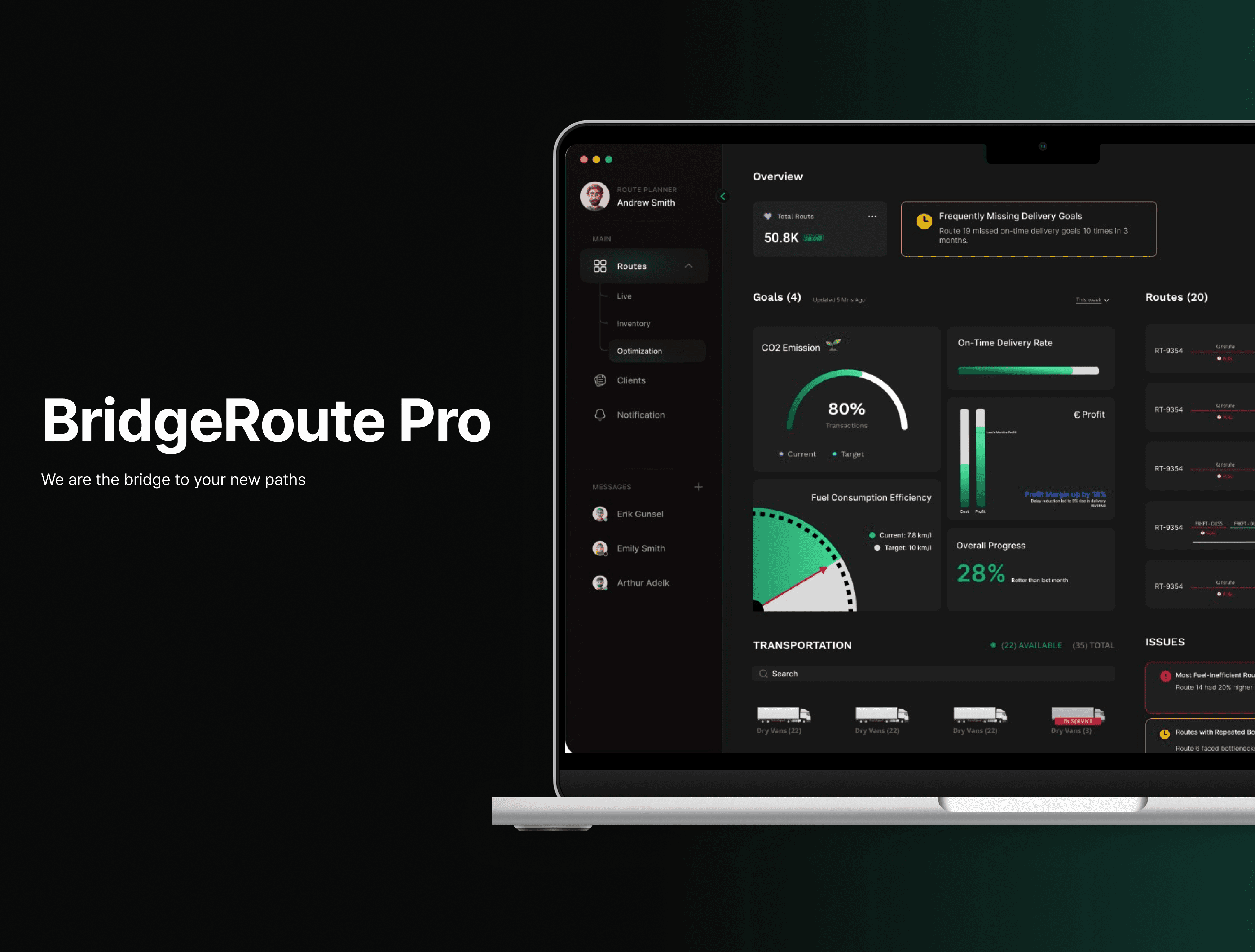 Logistics Fleet Management Dashboard