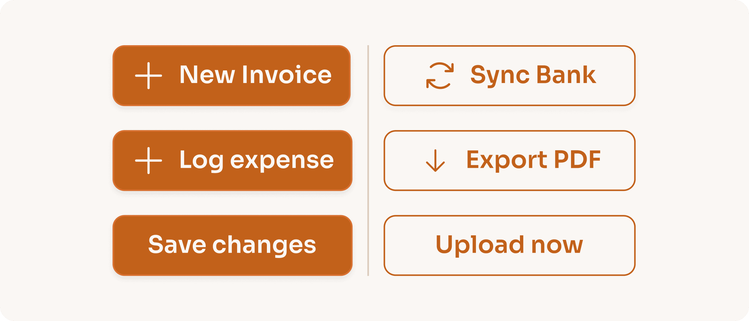 Filled vs outlined CTAs encode action type, not hierarchy