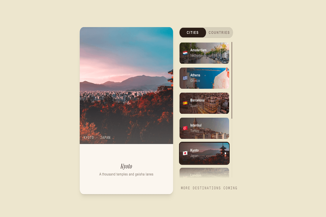 AI Travel App Built Around a Physical Metaphor
