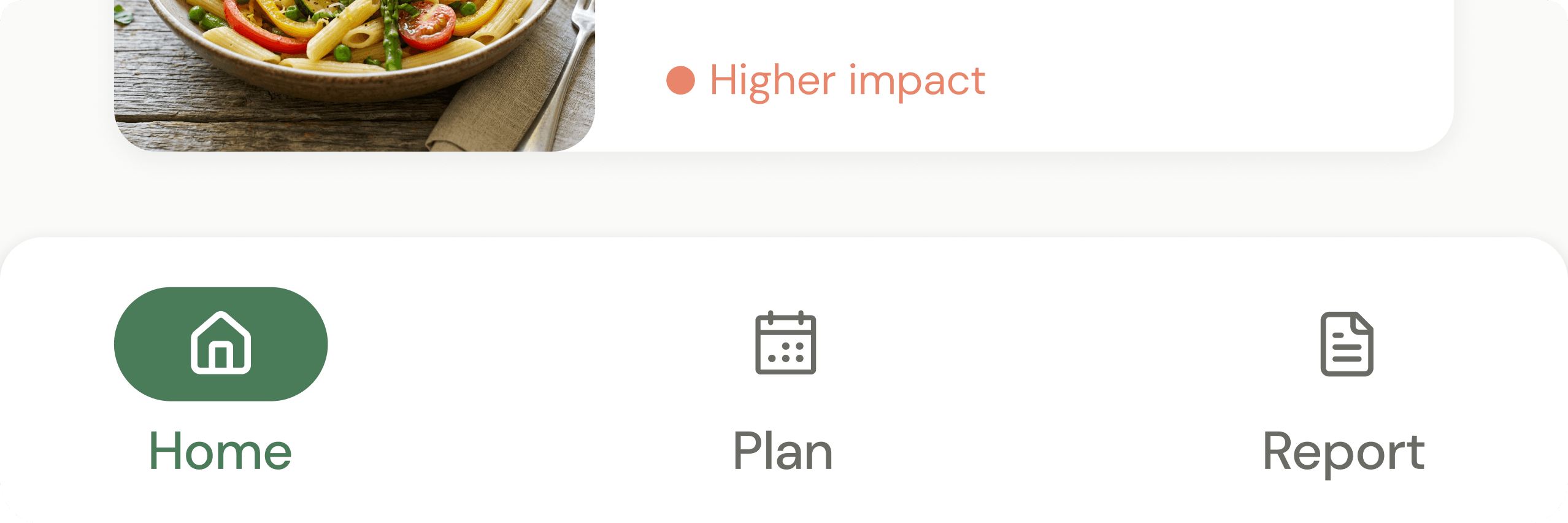 Navigation redesign showing simplified 3-tab bottom bar replacing the original 5-item hamburger menu