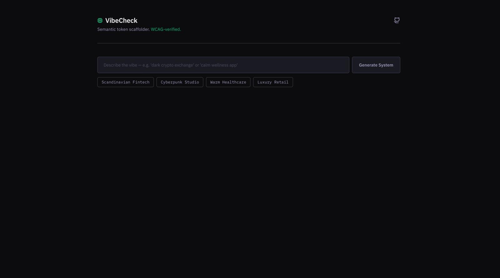 VibeCheck — full interface overview