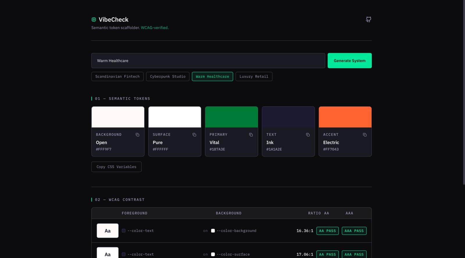 Token output